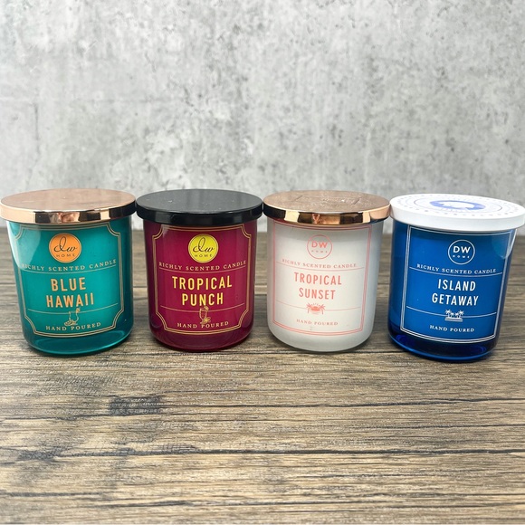Tropical candles, set of 4 DW Home mini candles, 3.8 oz candles, summer scents - Picture 2 of 7
